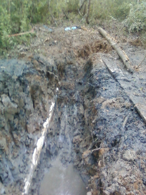 Excavation Broken Sewer Line In Mecklenburg County